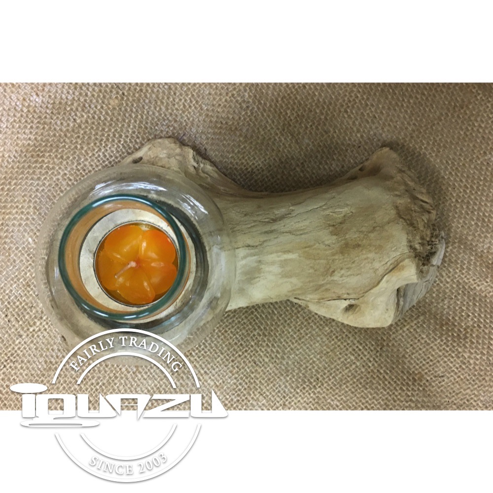 wood tea light holder