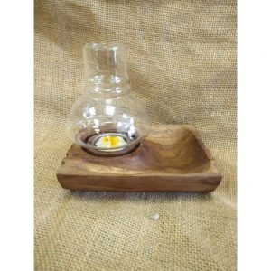 Reclaimed Hand Carved Teak Tealight Tray