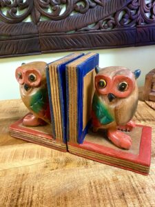 Owl bookends - front