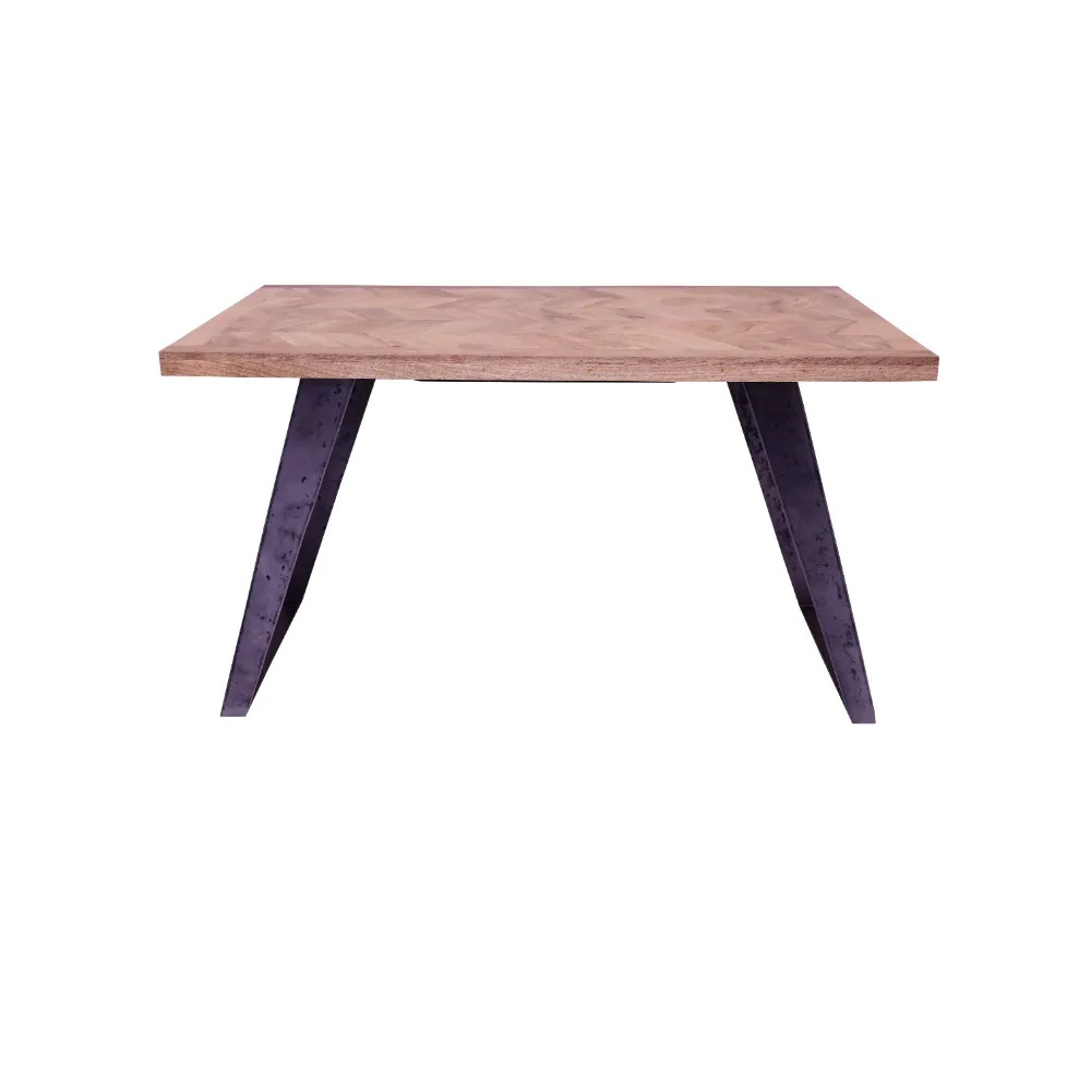 Herringbone Mango Dining Table - 1.35m - Image 4