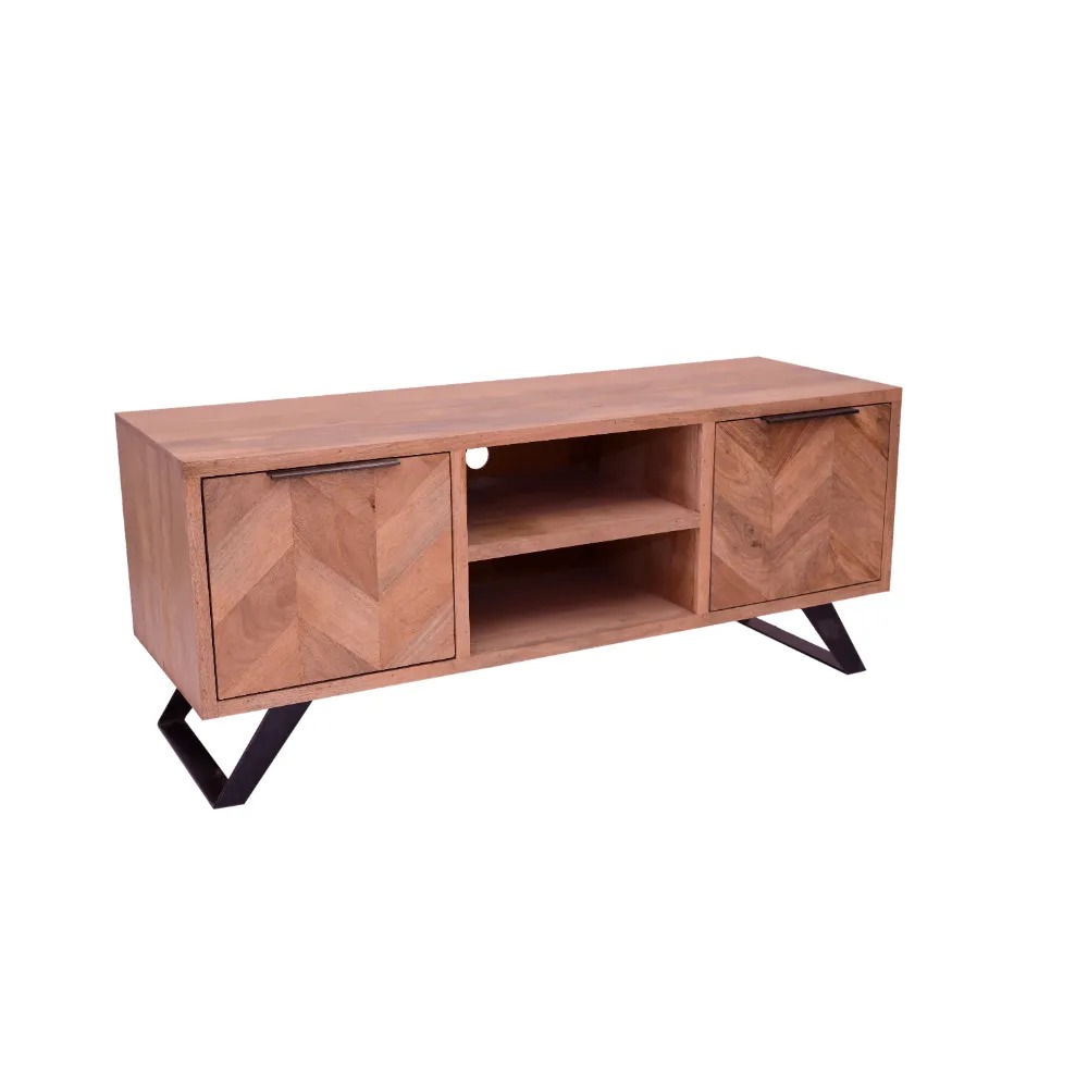 Herringbone Mango TV Unit - Large - Image 4