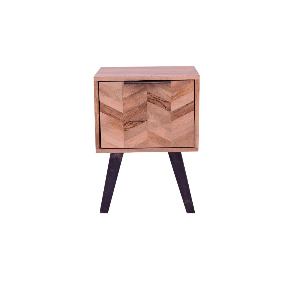 Herringbone Mango Side Table - Image 2