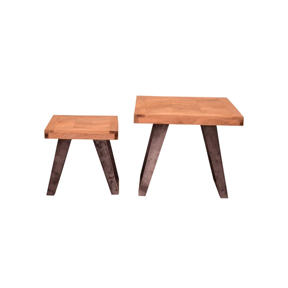 Herringbone Mango Nest of Tables