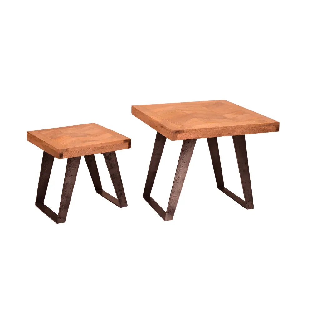 Herringbone Mango Nest of Tables - Image 5