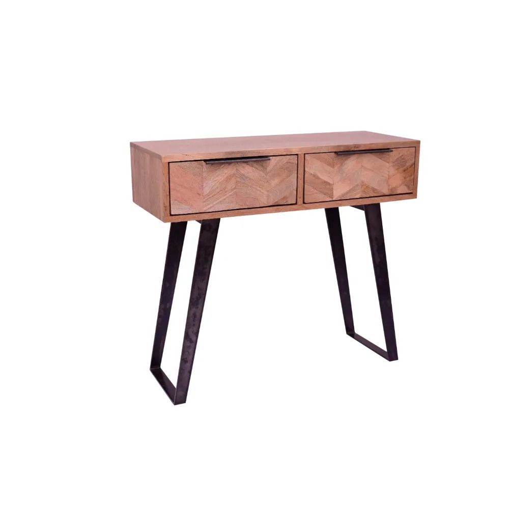 Herringbone Mango Console Table - Image 4