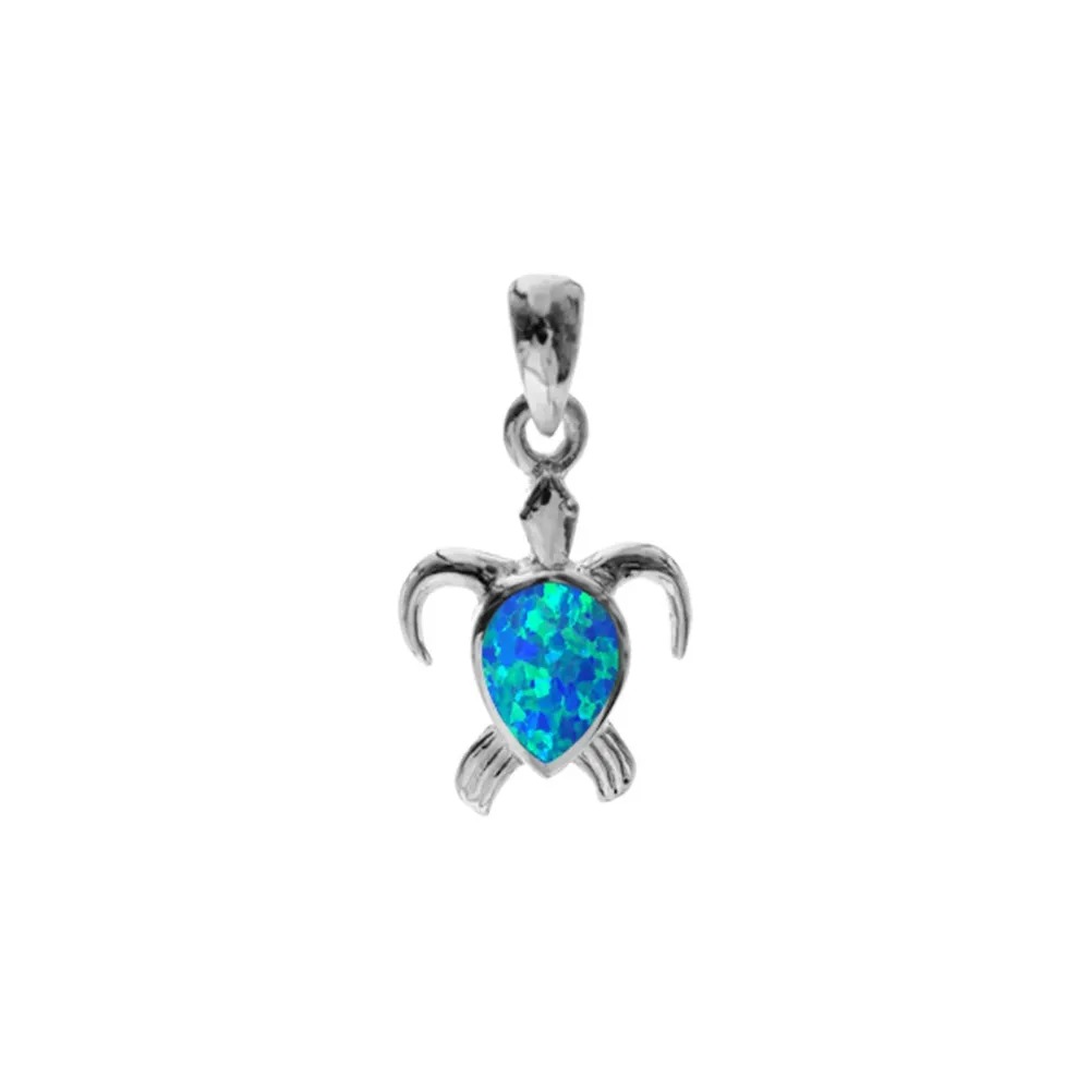 Blue Opalite - Turtle Pendant