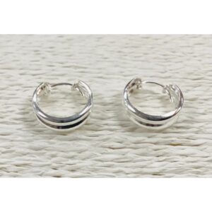 Silver Hoops - Small