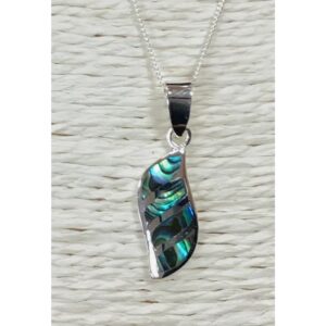 Paua Pendant - Leaf