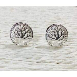 Silver Studs - Tree of Life Closed