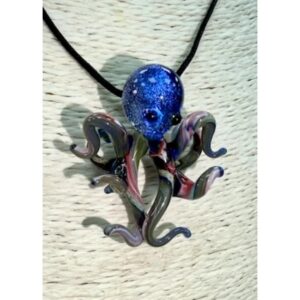 Hand Blown Glass Pendant - Octopus