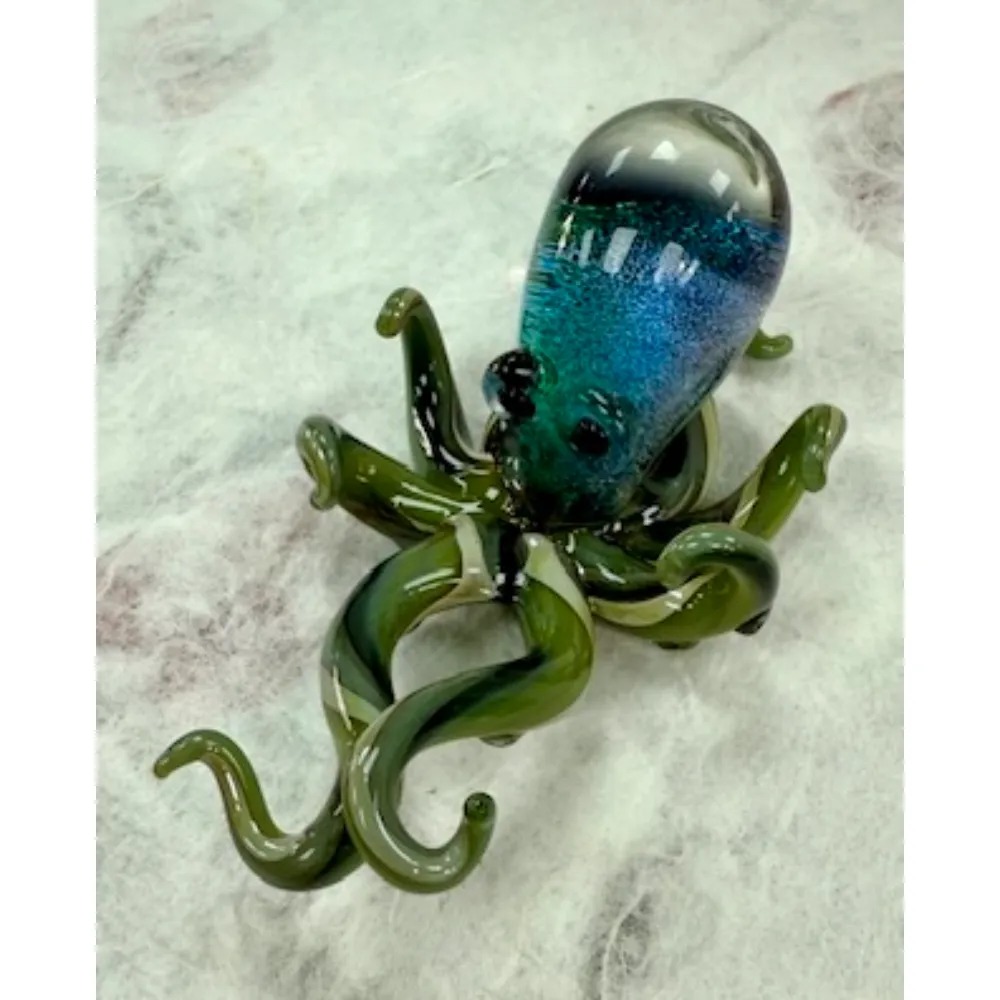Hand Blown Glass Sculpture - Small - Octopus - Image 4