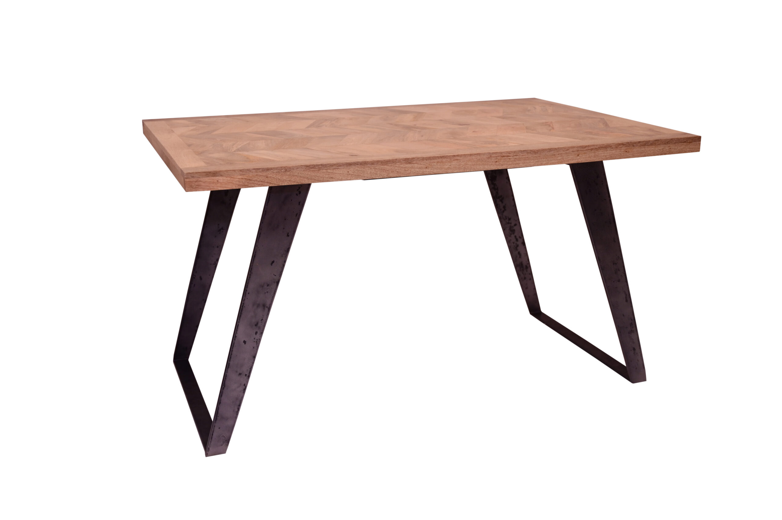 Herringbone Mango Dining Table - 1.35m - Image 2
