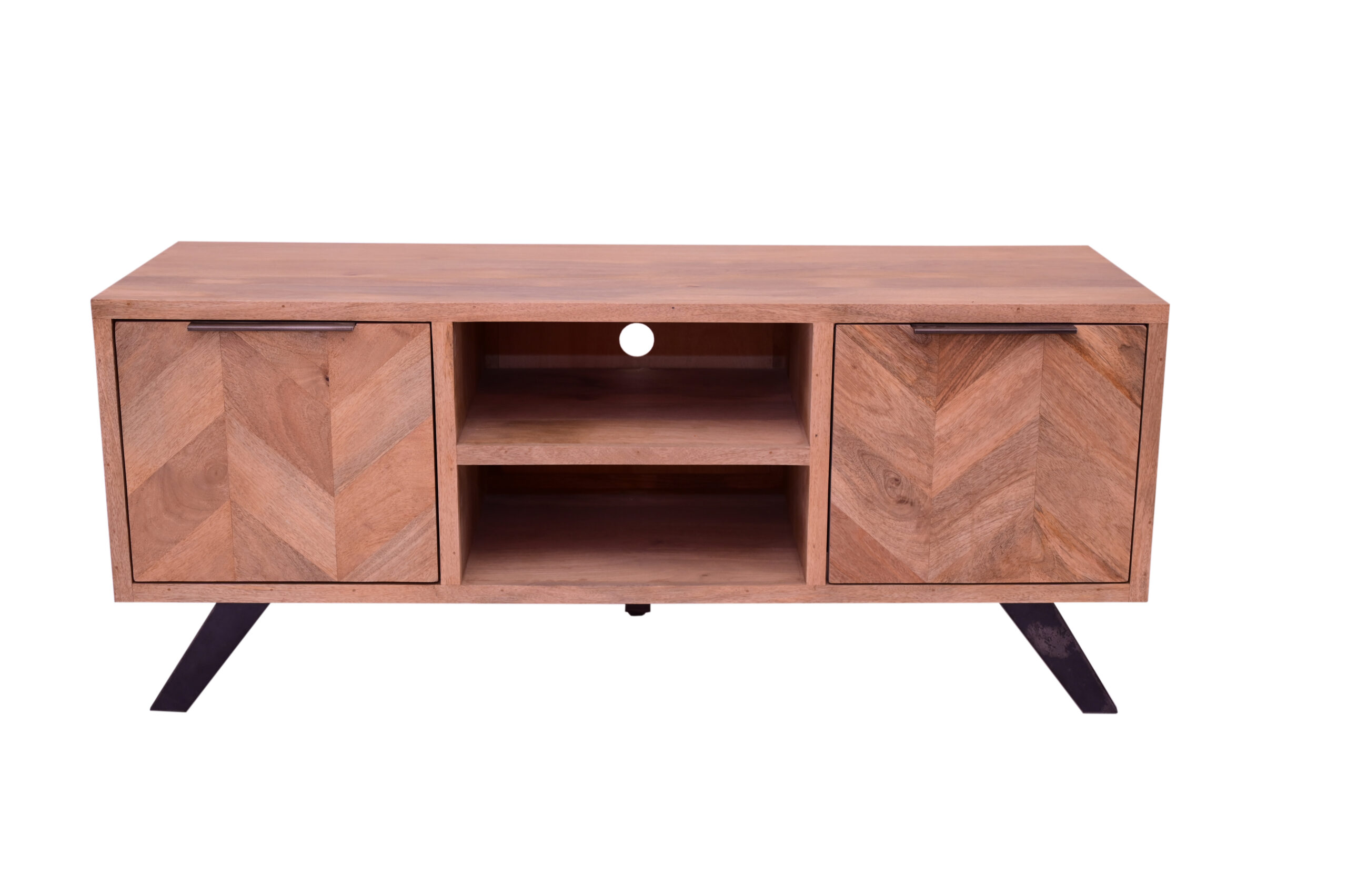 Herringbone Mango TV Unit - Large - Image 2