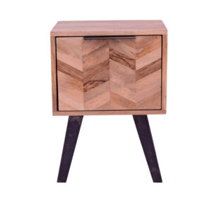 Herringbone Mango Side Table
