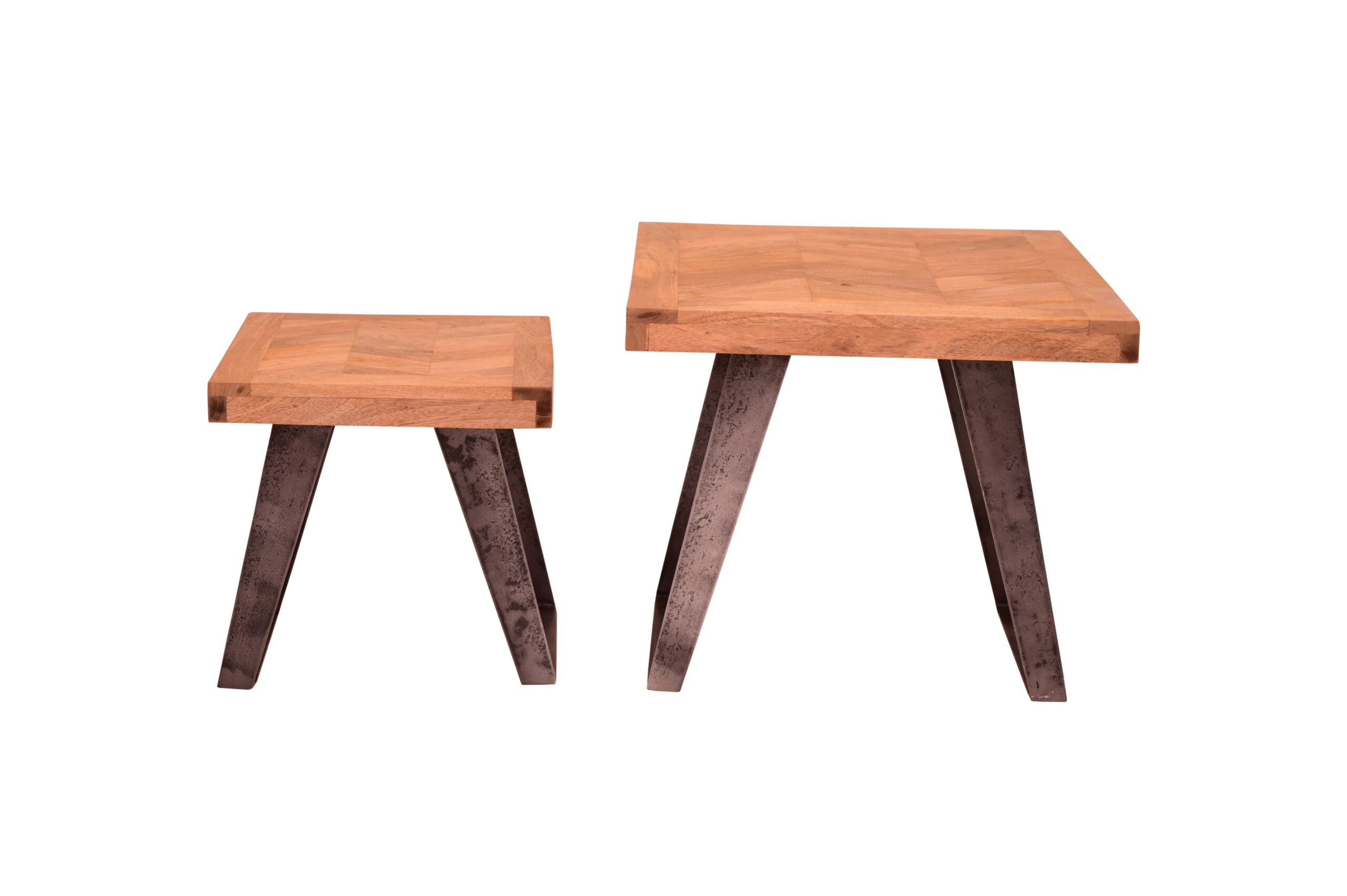 Herringbone Mango Nest of Tables - Image 2