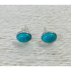 Turquoise Studs - Oval Small