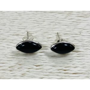 Black Onyx Studs - Eye Large