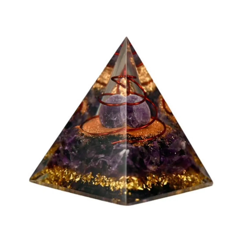 Orgone Pyramid Amethyst 9x7cm