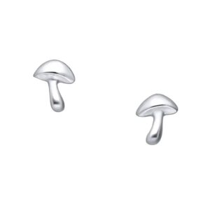 Silver Studs - Mushrooms