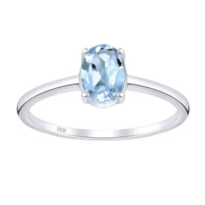 Blue Topaz Ring - Oval