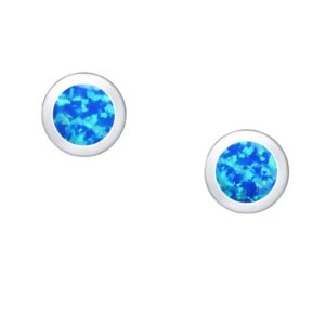 Blue Opalite Studs - Round