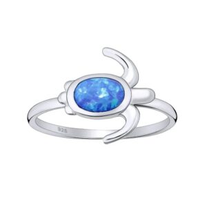Blue Opalite Ring - Turtle