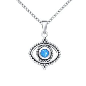 Blue Opalite Pendant - Eye Design