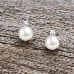 Pearl Studs- CZ