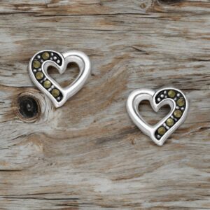 Marcasite Studs - Hearts