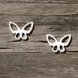 Silver Studs - Butterfly
