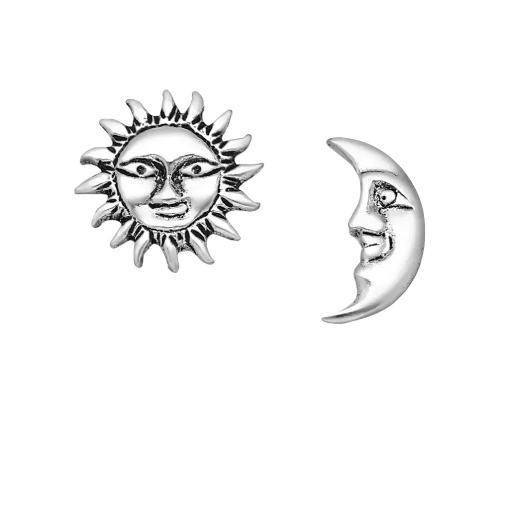 Silver Studs - Sun and Moon - Image 5