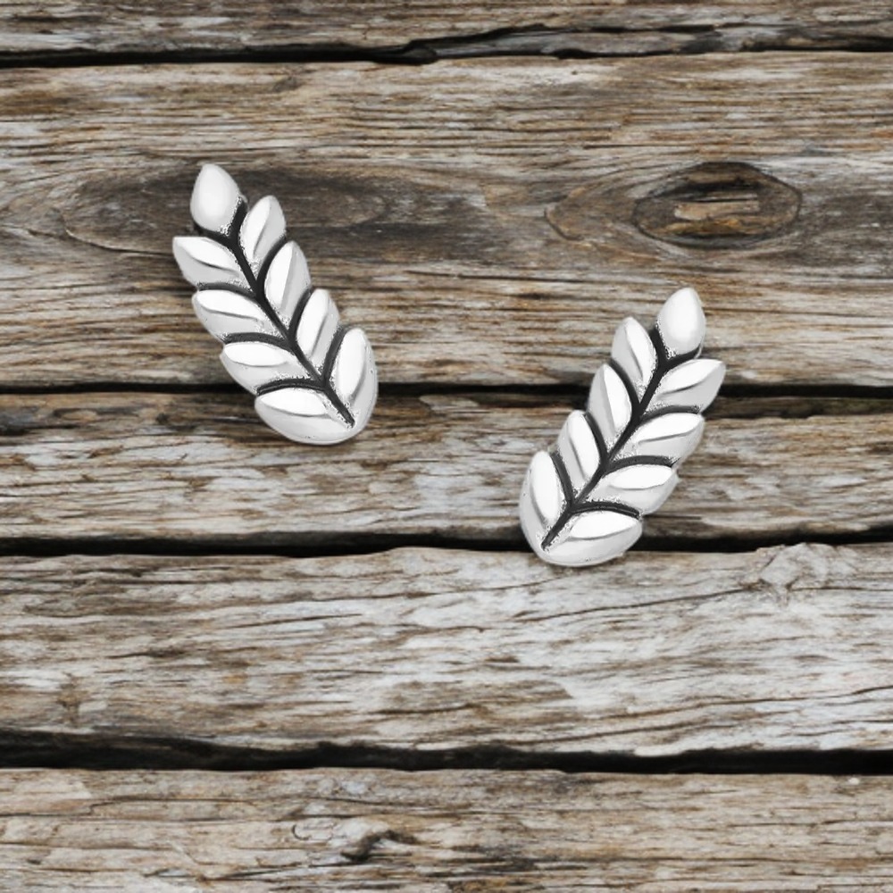 Silver Studs - Leaves