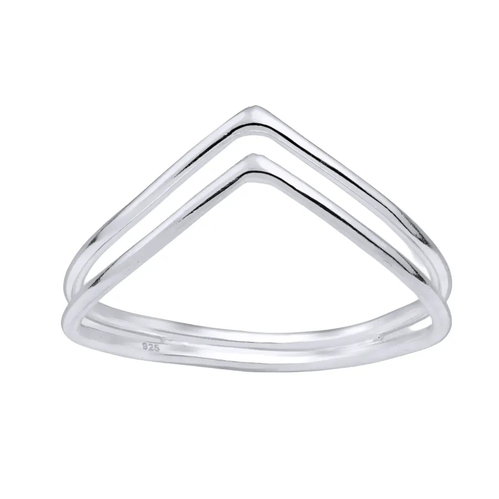 Silver Ring - Chevron