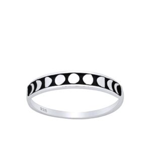 Silver Ring - Lunar Phases
