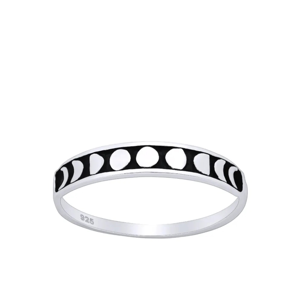 Silver Ring - Lunar Phases