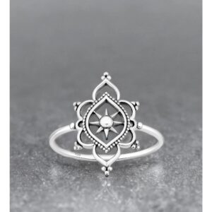 Silver Ring - Sun Decorative