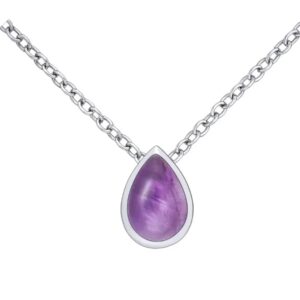 Amethyst Pendant - Tear Shape