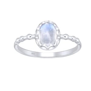 Rainbow Moonstone Ring