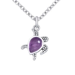 Amethyst Pendant - Turtle