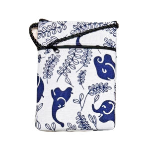 Cotton Shoulder Purse - Elephants