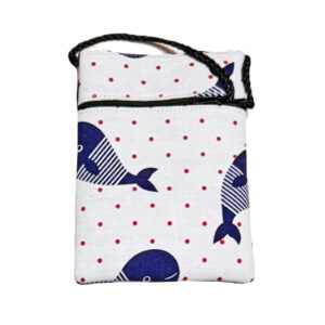 Cotton Shoulder Purse - Whales