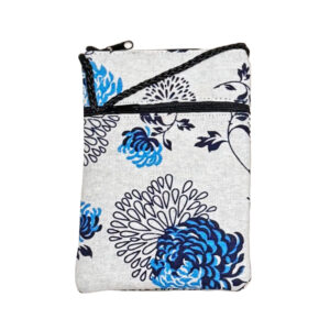 Cotton Shoulder Purse - Floral Blue