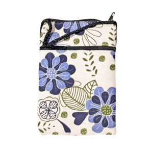 Cotton Shoulder Purse - Floral Purple