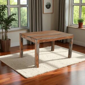 Modern Grey Washed Sheesham 1.35m Dining Table