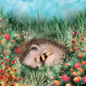 Greetings Card - Hedgehog Cuddles