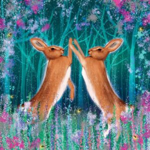 Greetings Card - Hares the Duel