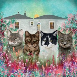 Greetings Card - The Old Manse Cats