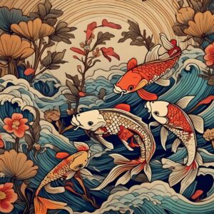 Greetings Card - Nishikigoi (Koi)