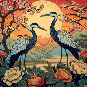 Greetings Card - Cranes