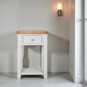 Cottage Oak Console Table - 1 Drawer - French Grey